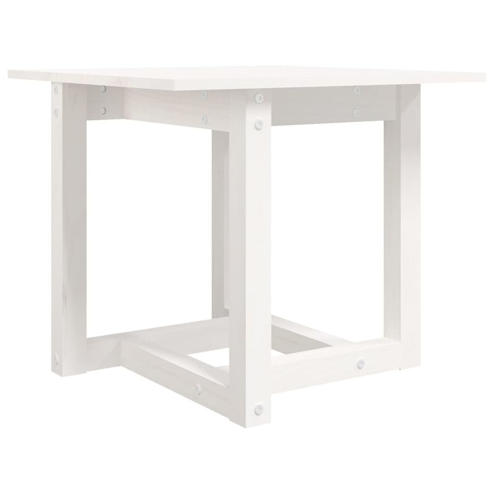 Vidaxl Konferenčný stolík biely 50x50x45 cm borovicový masív